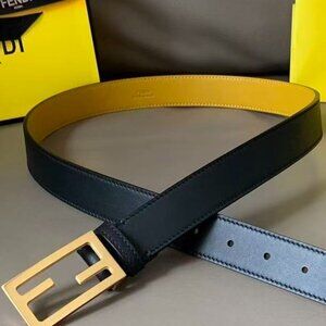 Brown and black Fendi Belt